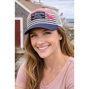 Martha's Vineyard The Black Dog Hat Spring Colors Trucker Hat
